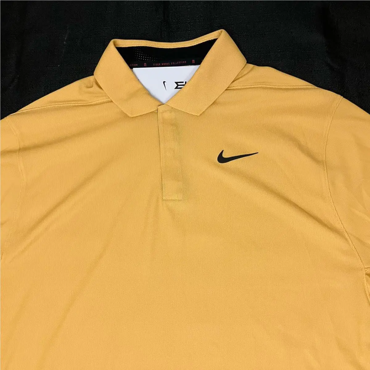 Nike clothing - Tiger Woods Dri Fit ADV Polo - Yellow Gold Black 0