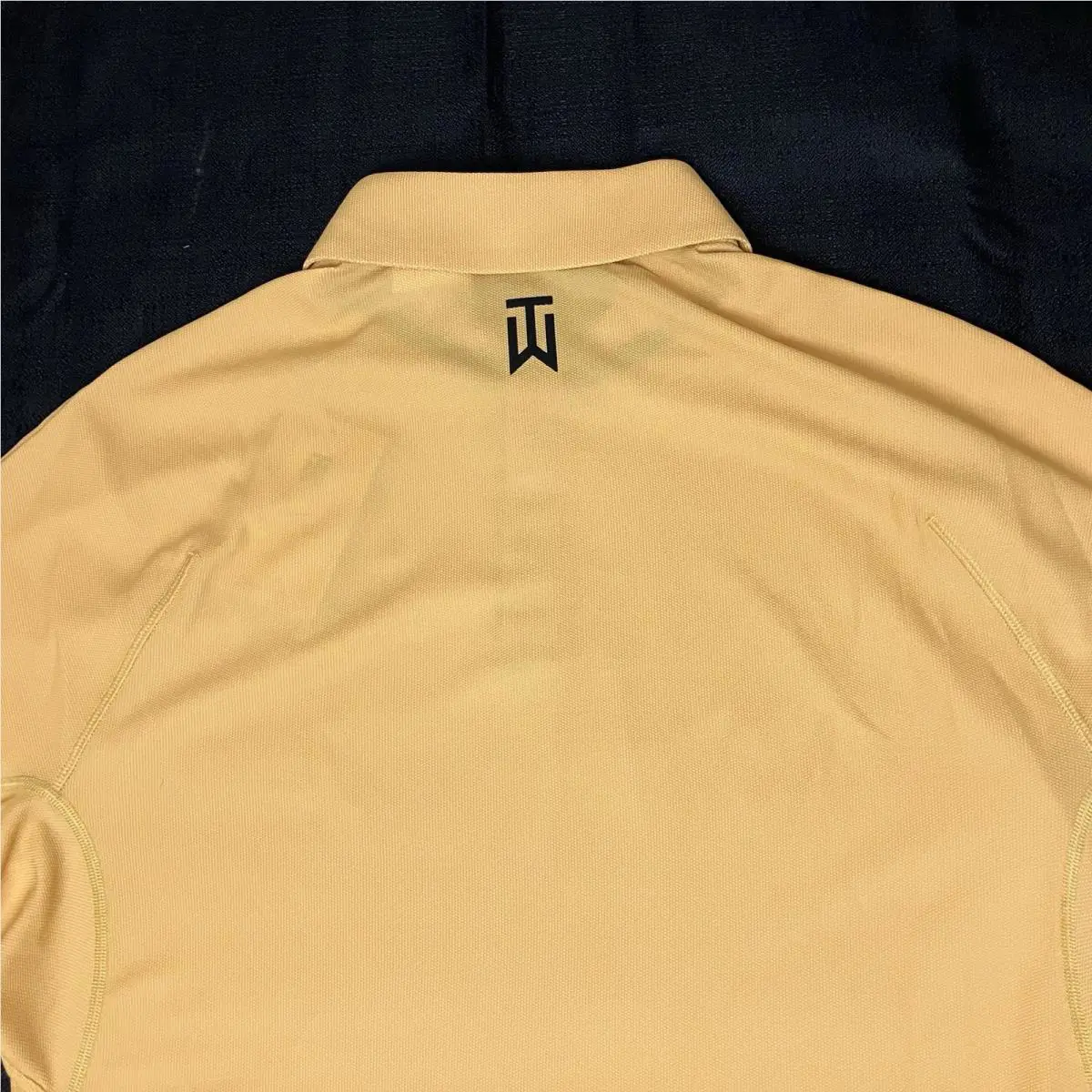 Nike clothing - Tiger Woods Dri Fit ADV Polo - Yellow Gold Black 3