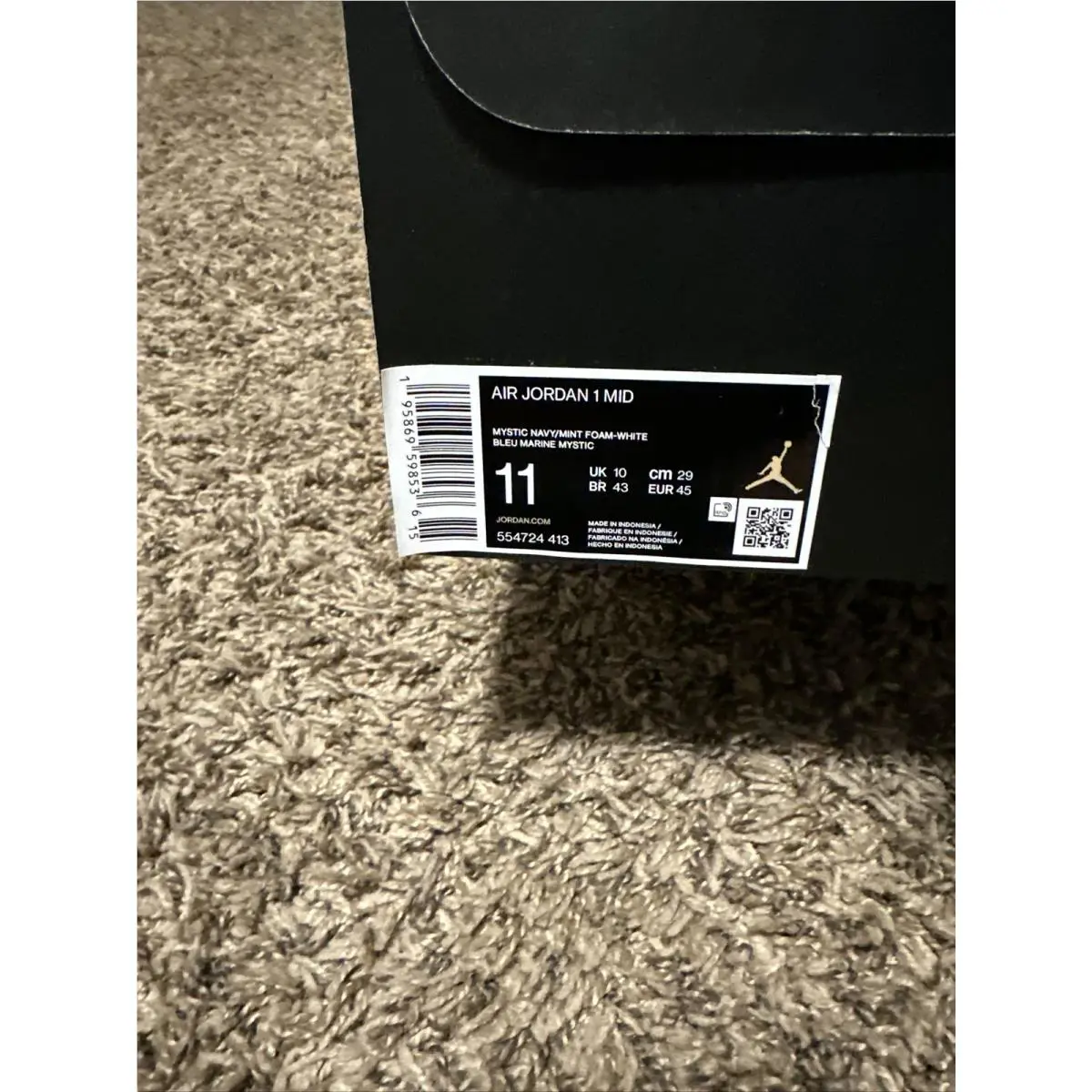 Nike shoes - Jordan Air Jordan 1 Mid - Mystic Navy/Mint Foam-White 8