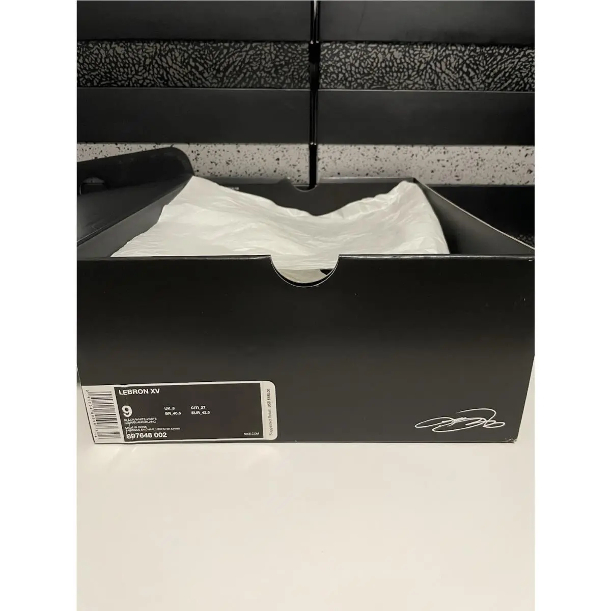 Nike shoes - Nike LeBron XV 15 - LeBron - 897648-002 - Black/White-White (UPC: 0091204805997) 4
