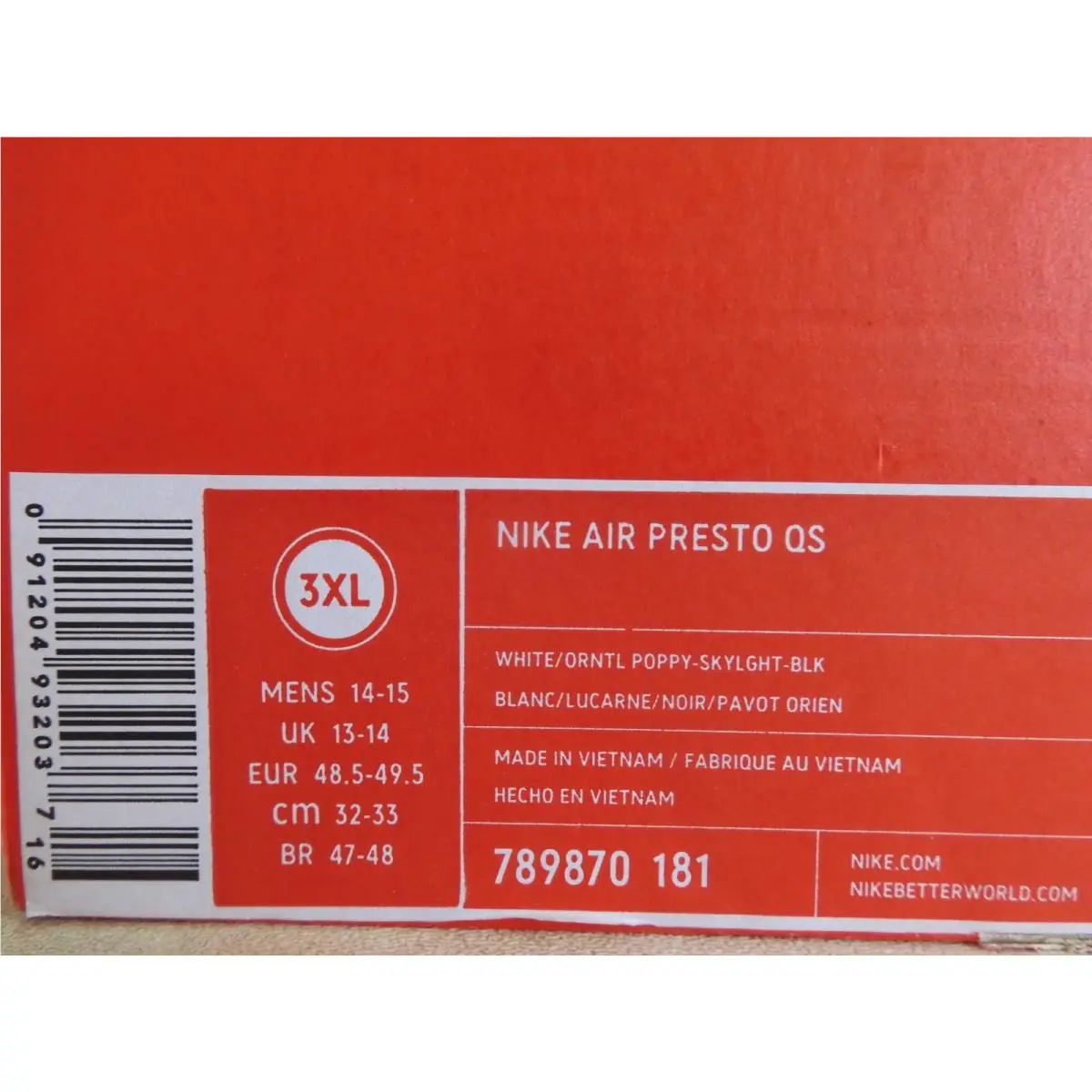 Nike shoes - Nike Air Presto - Air Presto - 789870-181 - White (UPC: 091204932037) 6