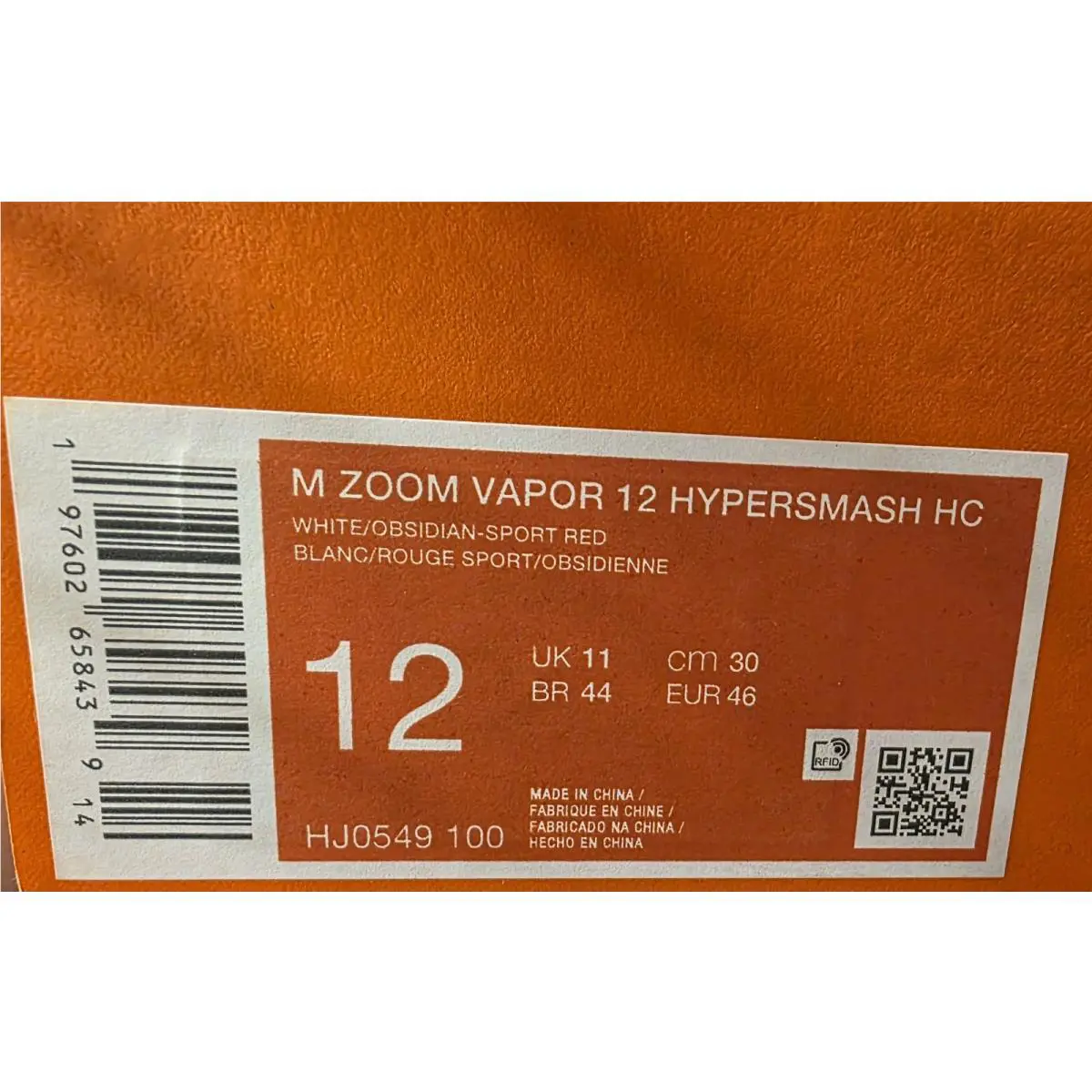 Nike shoes - Nike Zoom Vapor 12 Hypersmash HC - HJ0549-100 - White (UPC: 197602658439) 8