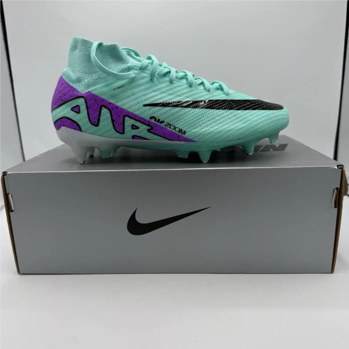 Nike Zoom Mercurial Superfly 9 Elite SG Pro Mens Size 7.5 Turquoise DJ5166-300