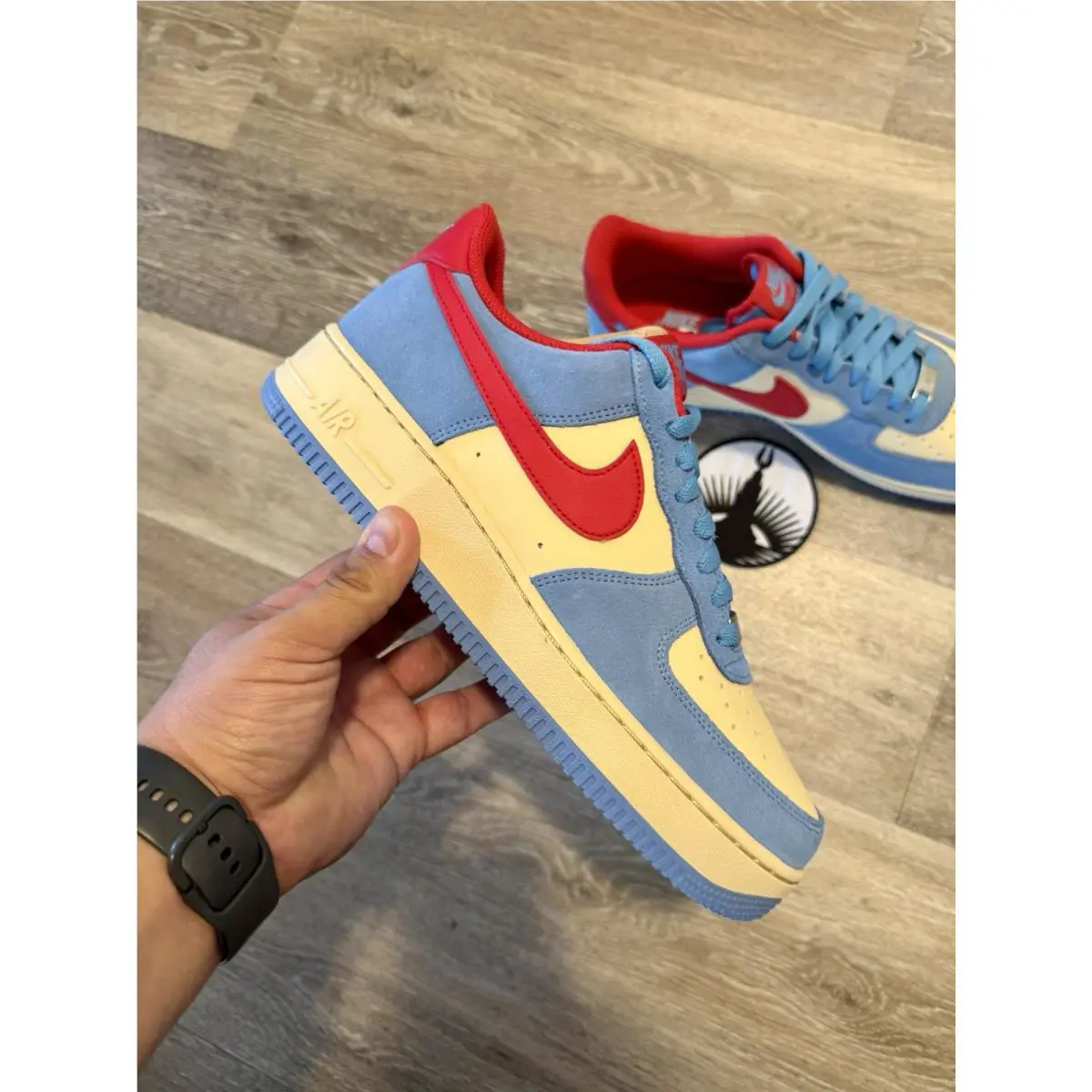 Nike shoes - Nike Air Force 1 `07 LV8 - FQ8714-401 - University Blue / University Red (UPC: 197863971841) 8