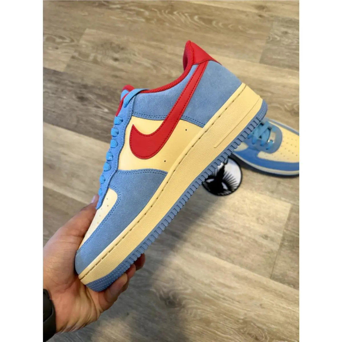 Nike shoes - Nike Air Force 1 `07 LV8 - FQ8714-401 - University Blue / University Red (UPC: 197863971841) 3