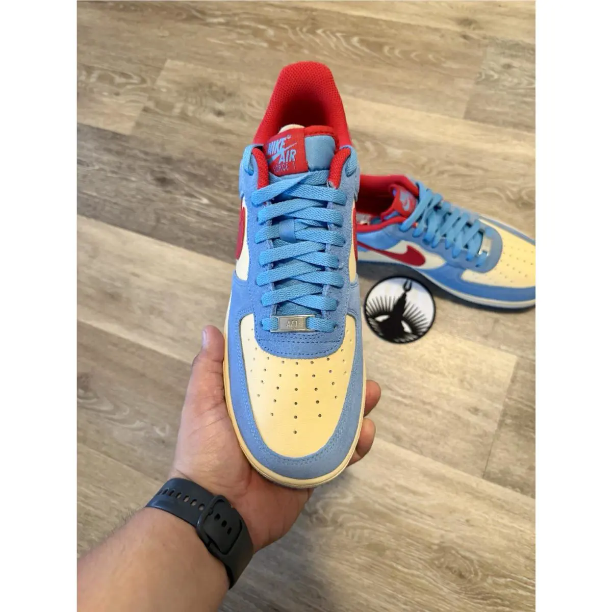 Nike shoes - Nike Air Force 1 `07 LV8 - FQ8714-401 - University Blue / University Red (UPC: 197863971841) 4
