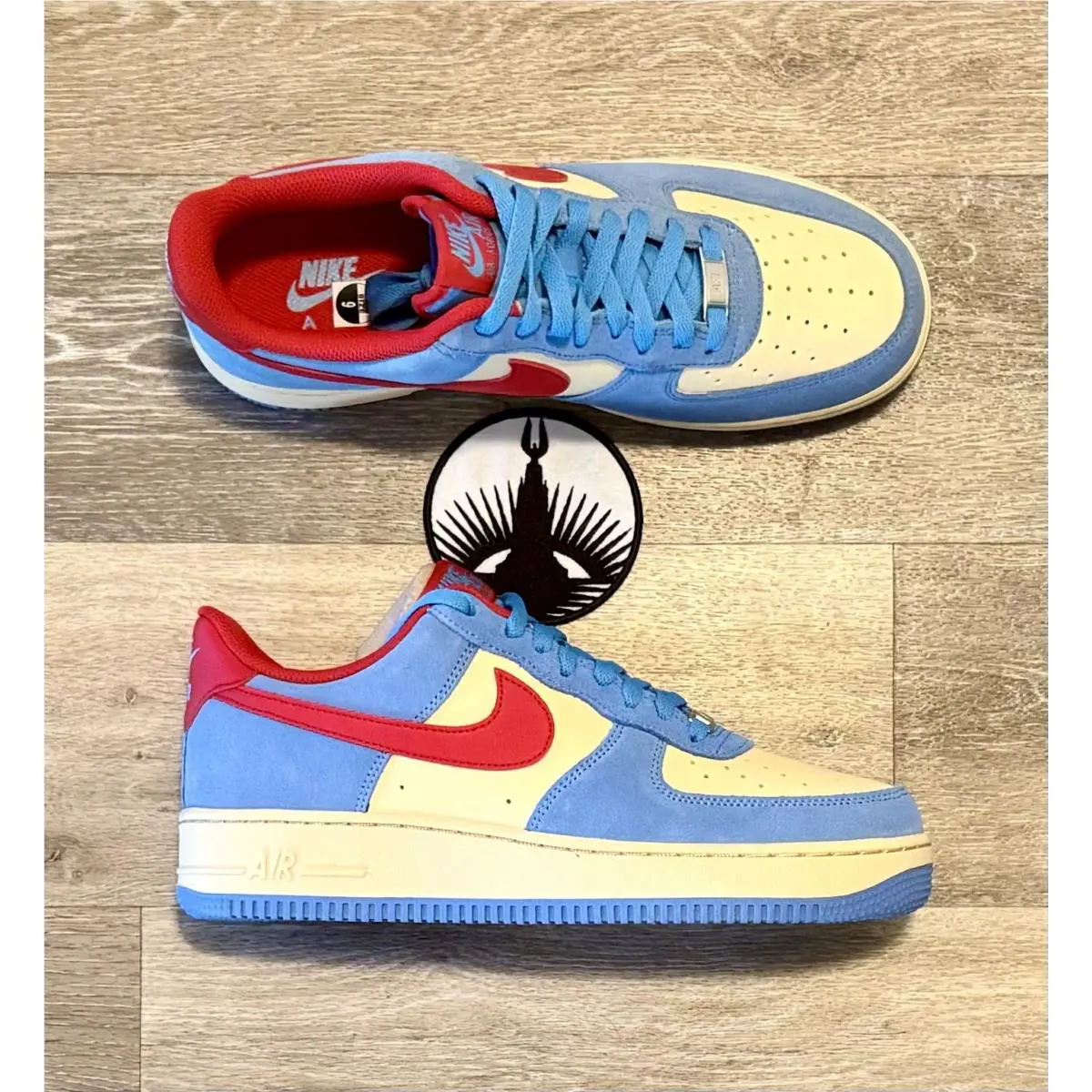 Nike shoes - Nike Air Force 1 `07 LV8 - FQ8714-401 - University Blue / University Red (UPC: 197863971841) 5