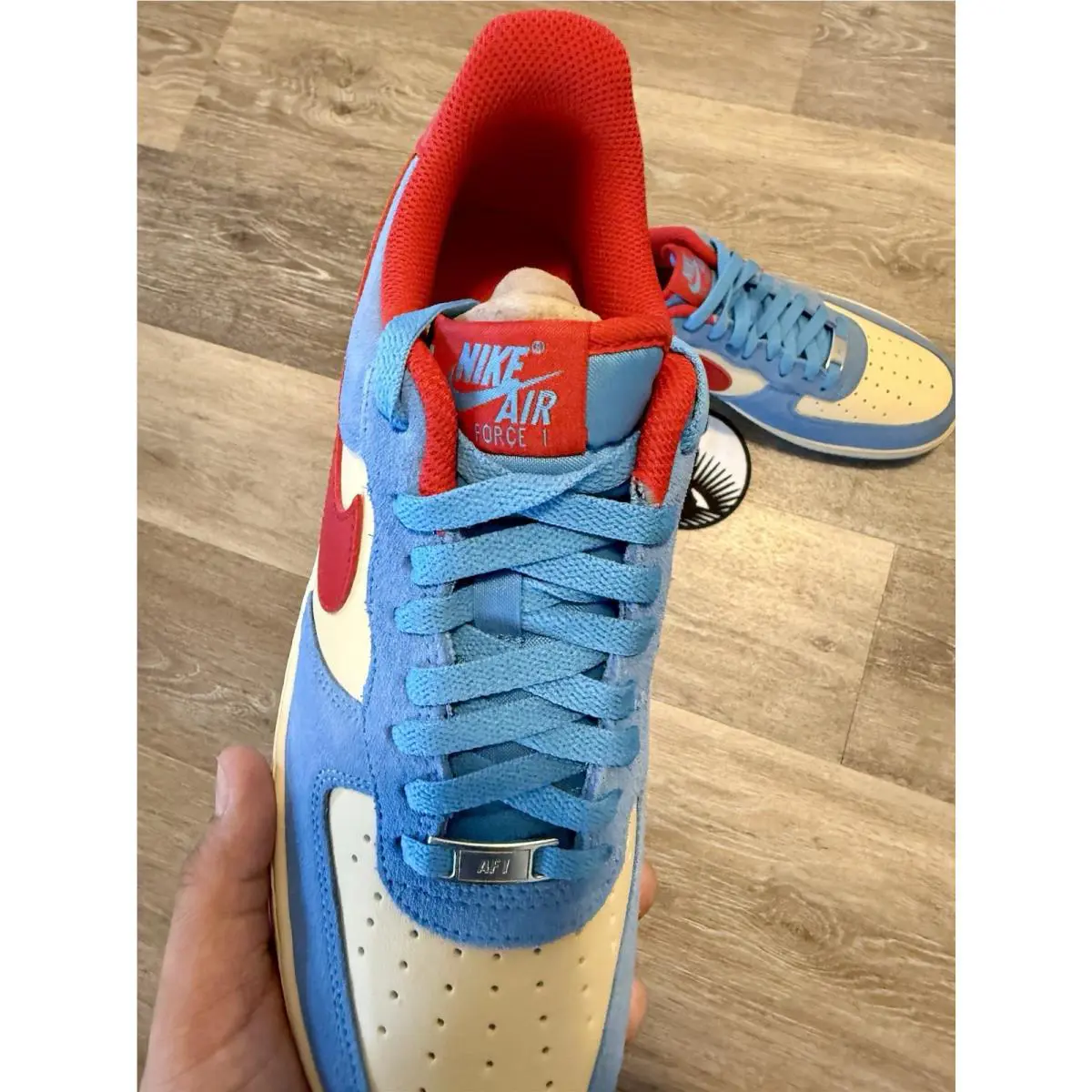 Nike shoes - Nike Air Force 1 `07 LV8 - FQ8714-401 - University Blue / University Red (UPC: 197863971841) 6