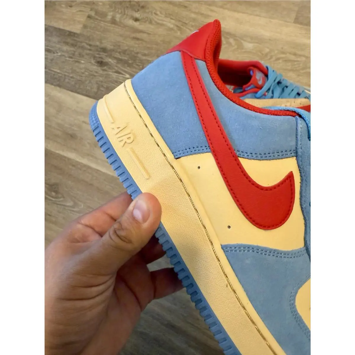 Nike shoes - Nike Air Force 1 `07 LV8 - FQ8714-401 - University Blue / University Red (UPC: 197863971841) 7