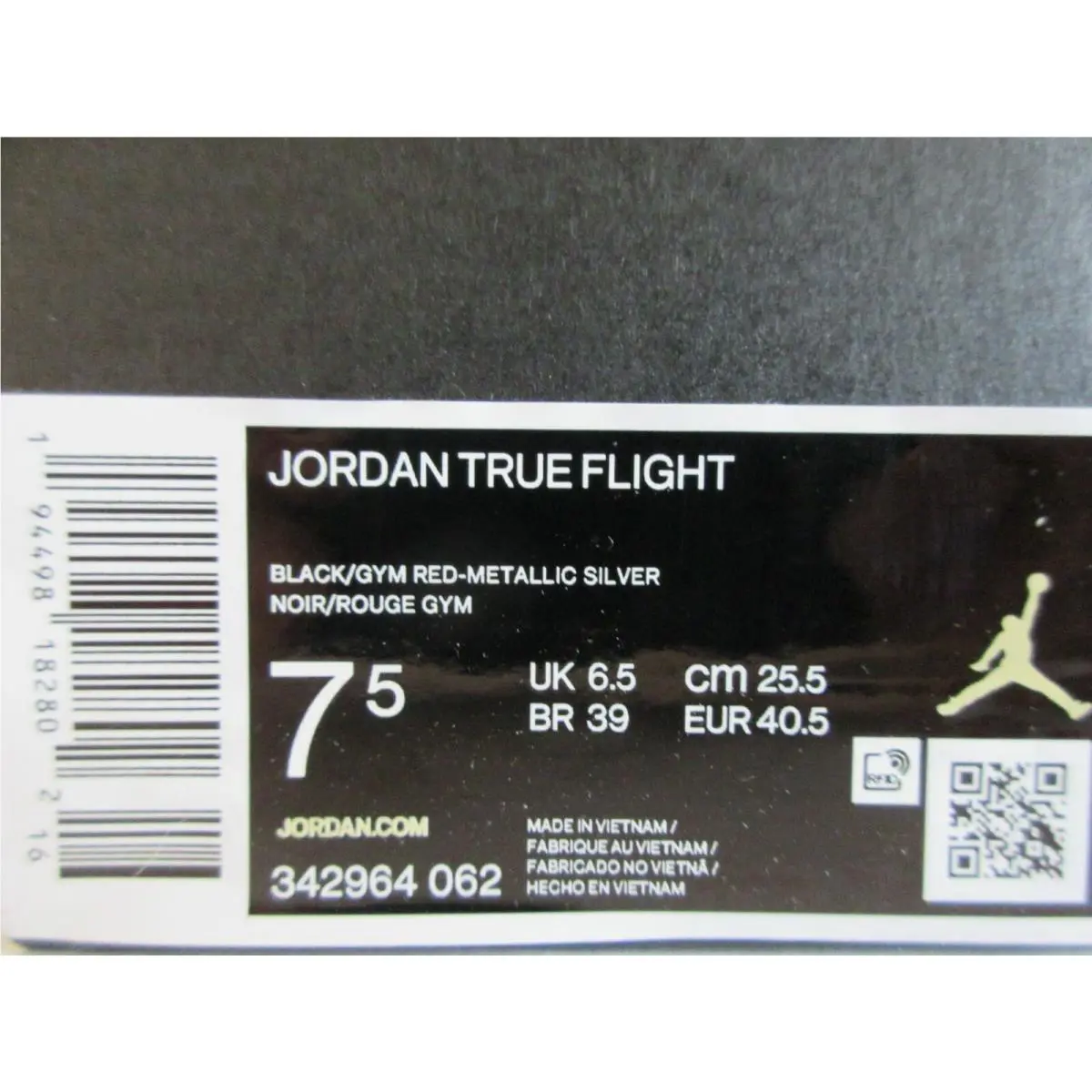 Nike shoes - Jordan True Flight - True Flight - Black (UPC: 194498182802) 3