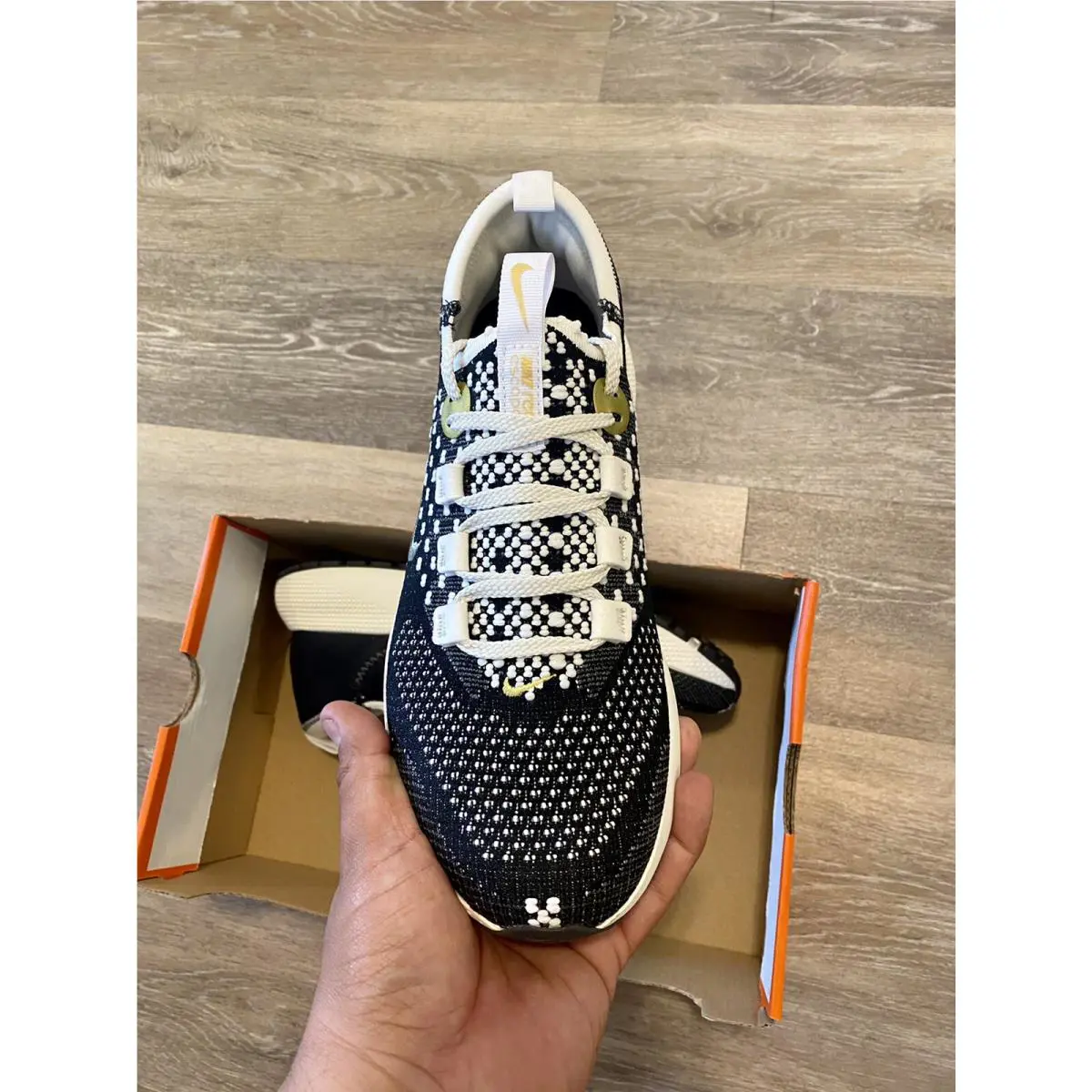 Nike shoes - Nike React Escape RN FK - DC4269-002 - Black-Sail-Metallic Gold (UPC: 195242388846) 4