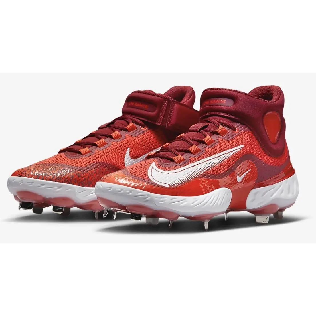 Nike Alpha Huarache Elite 4 Mid University Red DJ6520-616 Sz 16 Baseball Cleats