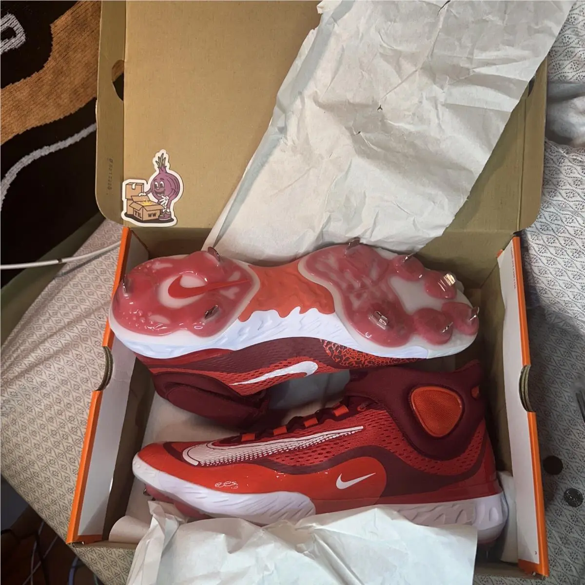 Nike shoes - Nike Alpha Huarache Elite 4 - Dj6520-616 - Red (UPC: 0196151853159) 9