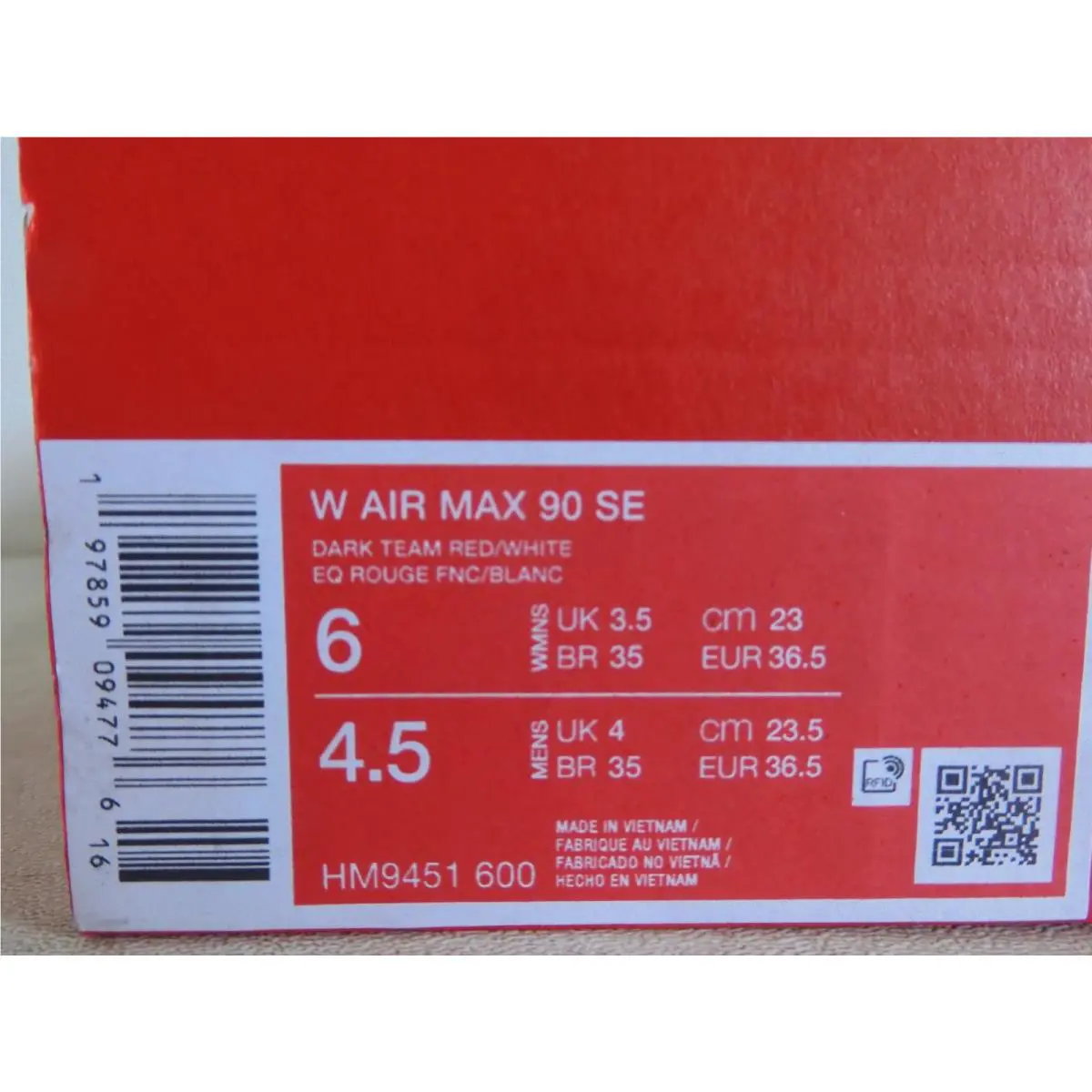 Nike shoes - Nike Air Max 90 - Air Max - HM9451-600 - Red (UPC: 00197859094776) 6