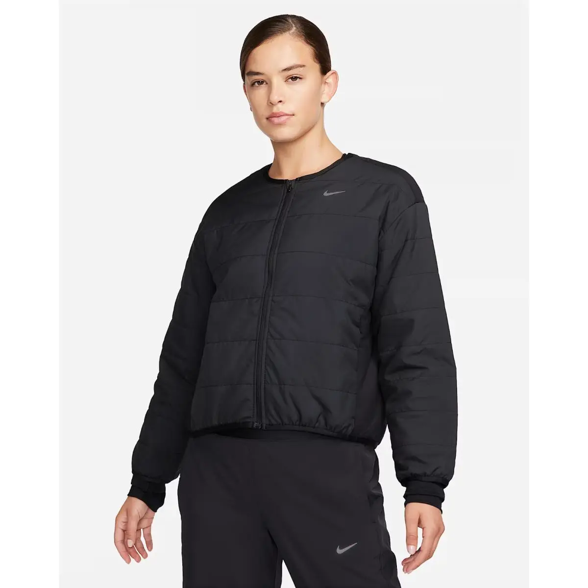 Nike Therma-fit Swift Women`s Running Jacket FB7511-010 Black Sz M