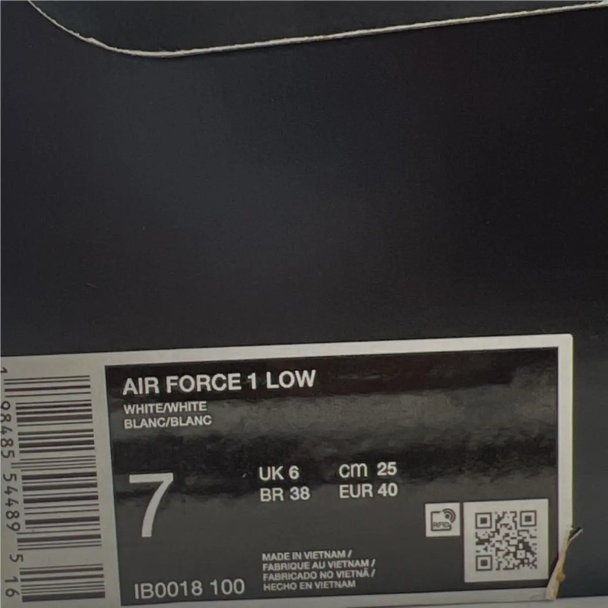 Nike shoes - Nike Air Force 1 - Air Force - IB0018-100 - White, Manufacturer: White/White 5