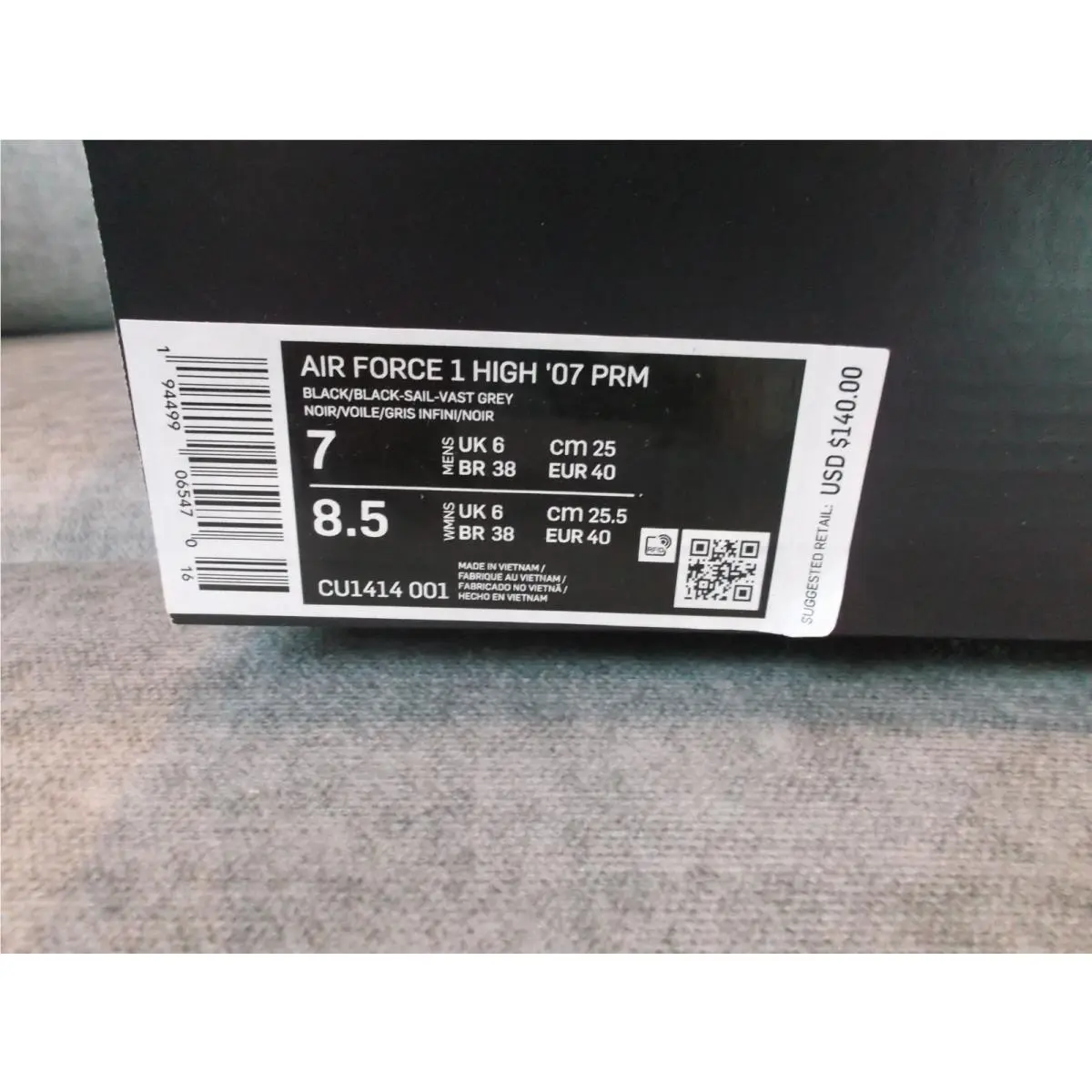 Nike shoes - Nike Air Force 1 - Air Force - CU1414-001 - Black (UPC: 194499065470) 0