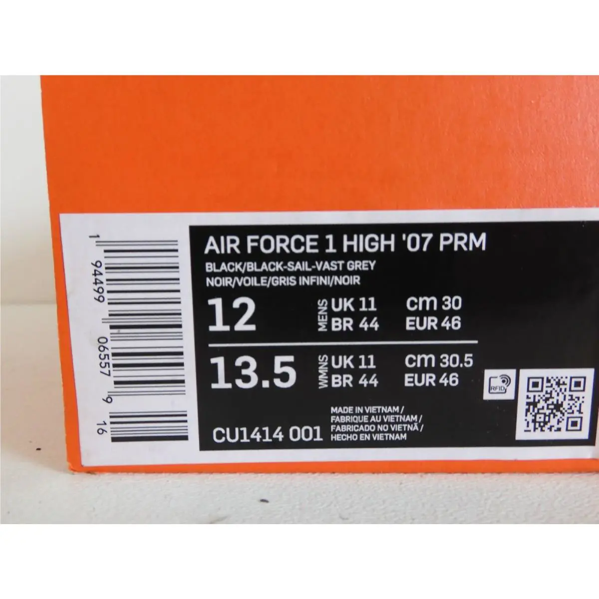 Nike shoes - Nike Air Force 1 High - CU1414001 - Black (UPC: 194499065579) 3