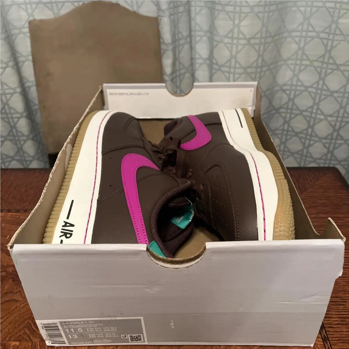 Nike shoes - Nike Air Force 1 - Air Force - IM2368-237 - Brown, Manufacturer: Baroque Brown/Vivid Purple/Stadium Green/Light Khaki 4