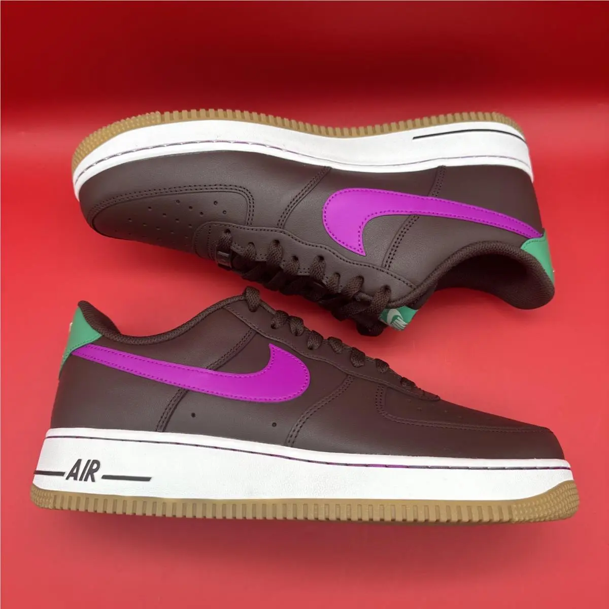 Air Force 1 Low Baroque Brown Vivid Purple Men`s Size 10.5 Women`s 12 by Nike