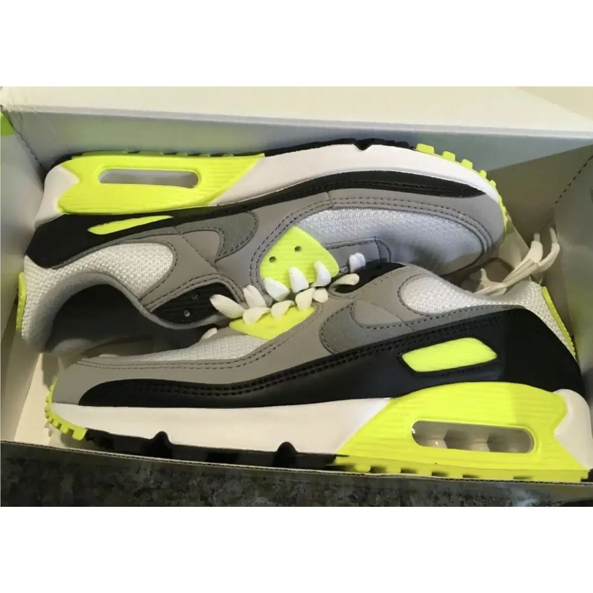 Nike shoes - Nike Air Max 90 - Air Max - CD0490-101 - White/Gray/Black/Volt 0
