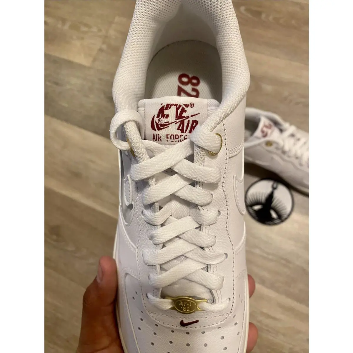 Nike shoes - Air Force 1 `07 Premium - DZ5616-100 - White/Sail/Team Red/White (UPC: 196152331373) 6