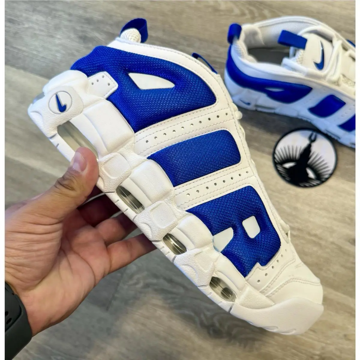 Nike shoes - Nike Air Moee Uptempo Low - FZ3055-101 - White / Hyper Blue / Psychic Blue (UPC: 197859054114) 8