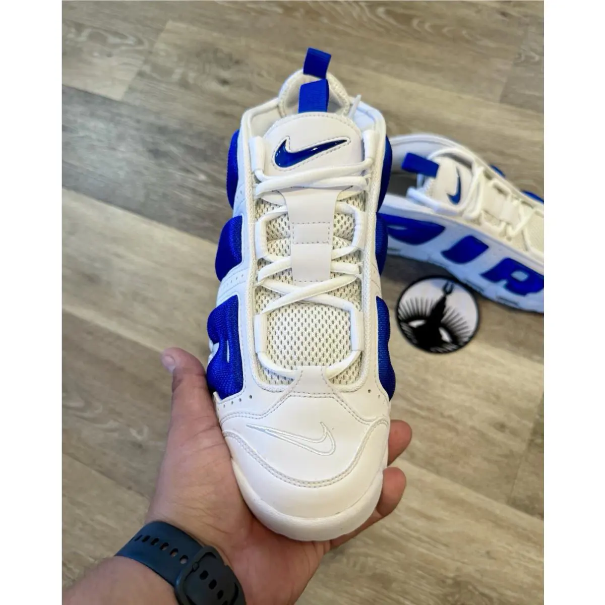Nike shoes - Nike Air Moee Uptempo Low - FZ3055-101 - White / Hyper Blue / Psychic Blue (UPC: 197859054114) 4