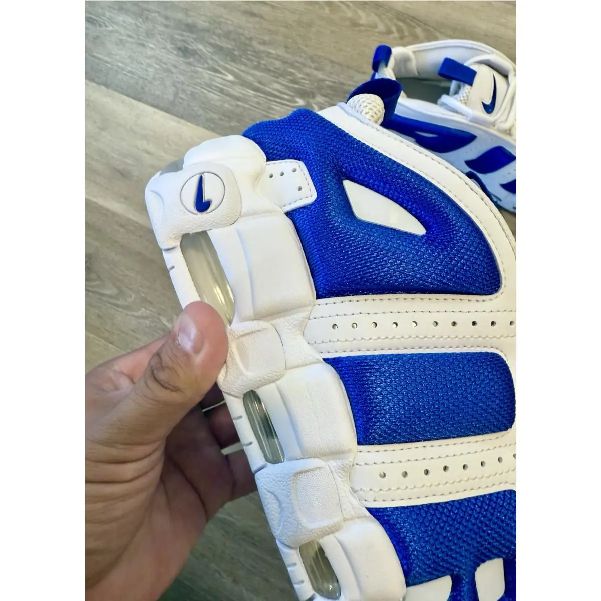 Nike shoes - Nike Air Moee Uptempo Low - FZ3055-101 - White / Hyper Blue / Psychic Blue (UPC: 197859054114) 7