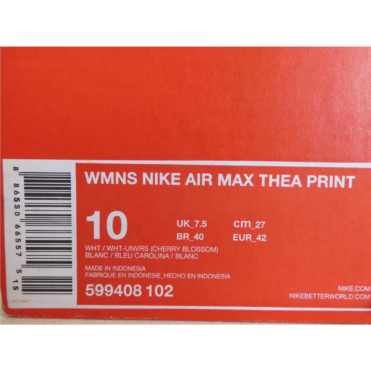 Nike shoes - Nike Air Max Thea - Air Max Thea - 599408 102 - White (UPC: 886550665575) 3