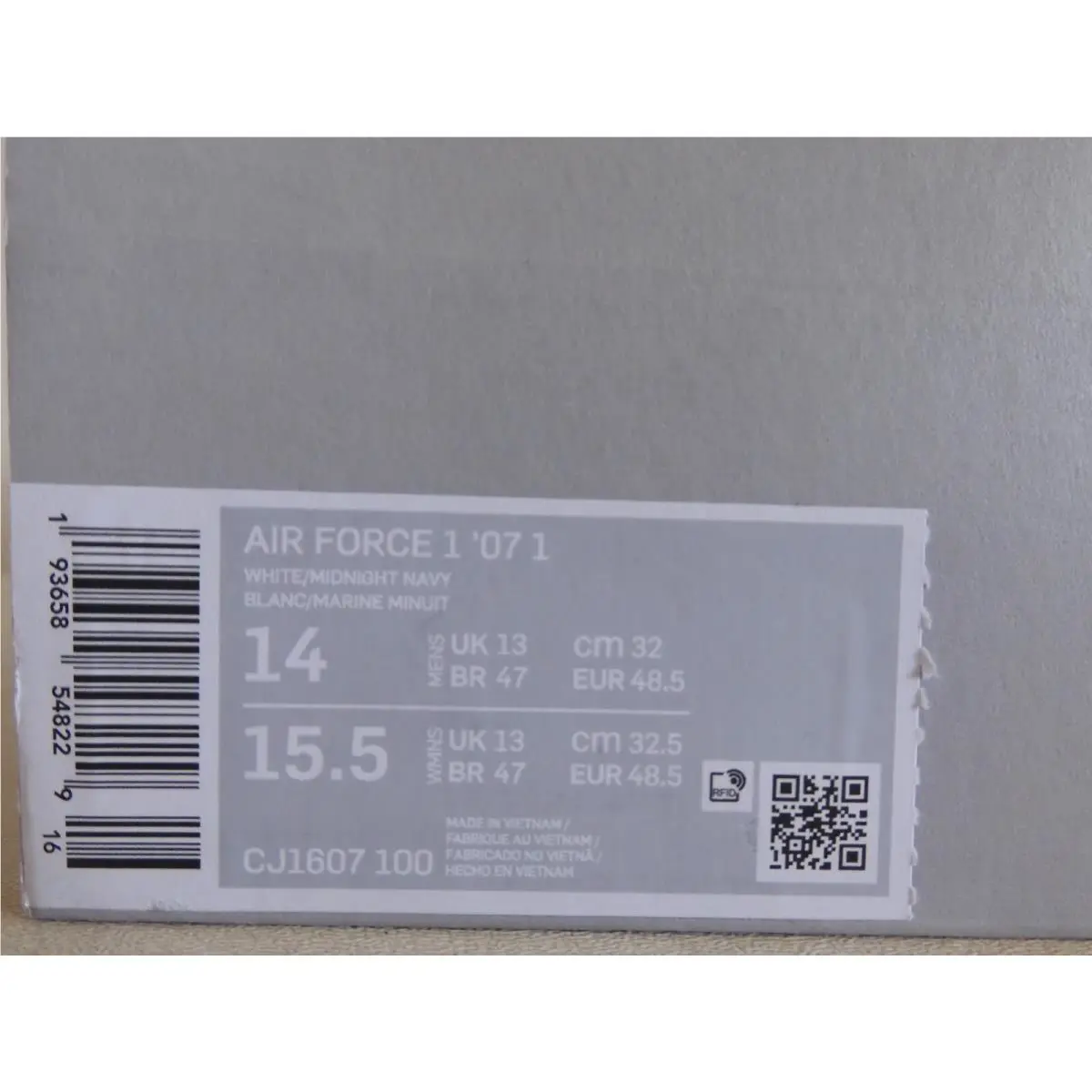 Nike shoes - Nike Air Force 1 - Air Force - CJ1607-100 - White (UPC: 193658548229) 3