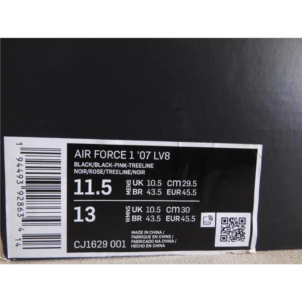 Nike shoes - Nike Air Force 1 `07 LV8 - CJ1629-001 - Black (UPC: 194493928634) 3