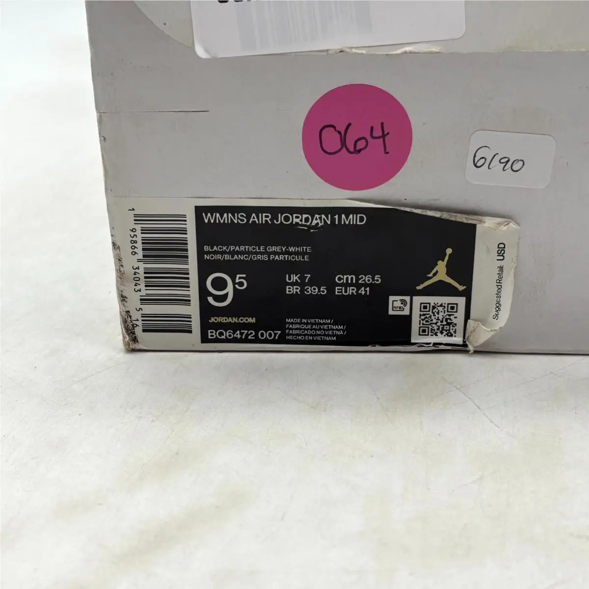 Nike shoes - Nike Air Jordan 1 Mid BQ6472-007 - BQ6472-007 - Black (UPC: 195866340435) 7