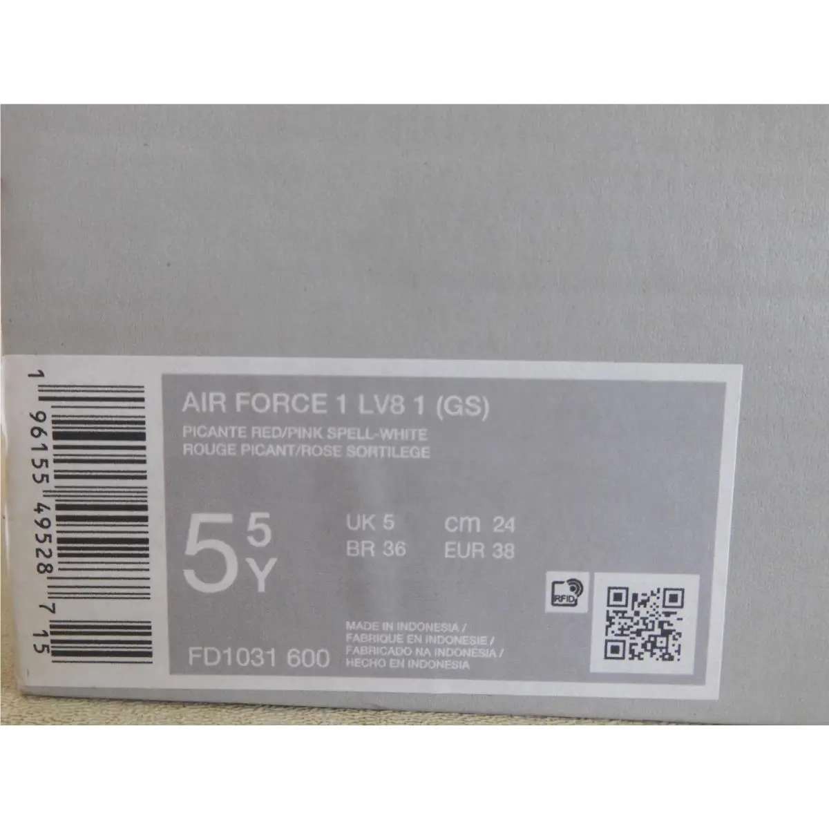 Nike shoes - Nike Air Force 1 LV8 - FD1031-600 - Red (UPC: 196155495287) 6