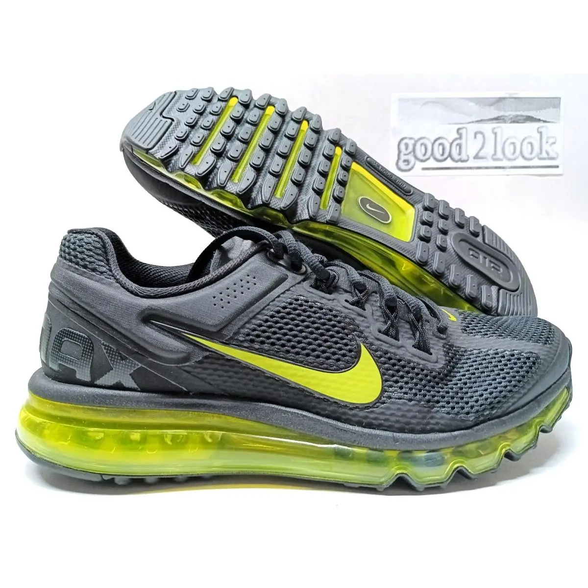 Air Max 2013 Running Black/cyber-anthracite Size Men`s 11.5 HF3660-001 by Nike