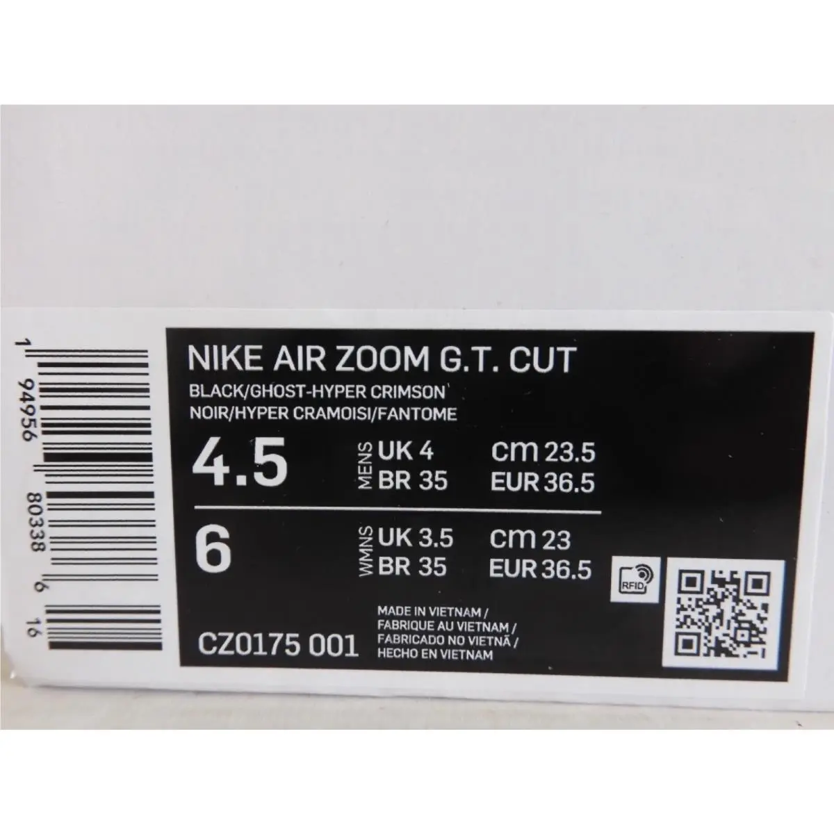 Nike shoes - Nike Air Zoom G.T. CUT - Black (UPC: 194956803386) 3