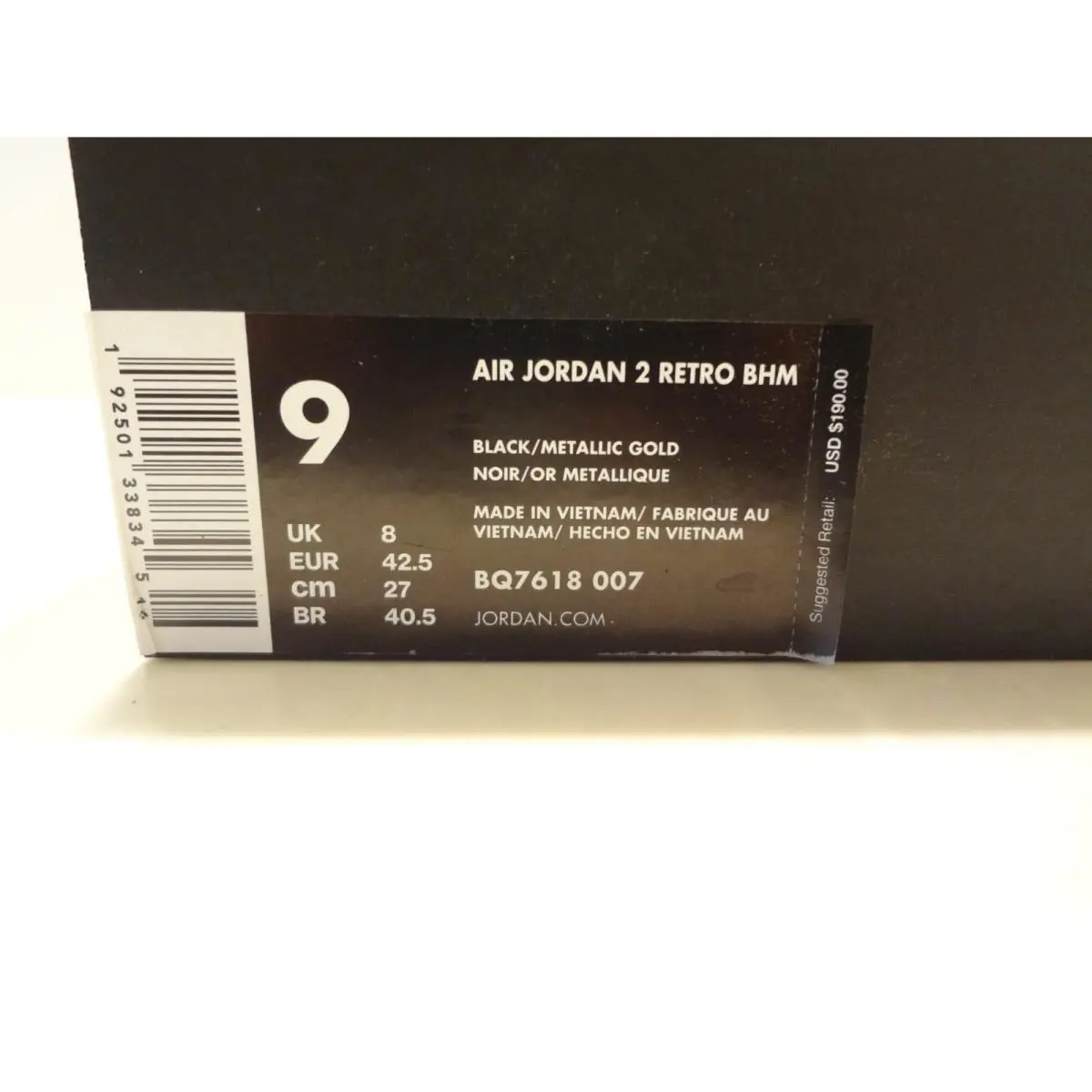 Nike shoes - Air Jordan 2 - Air - BQ7618-007 - Black 8