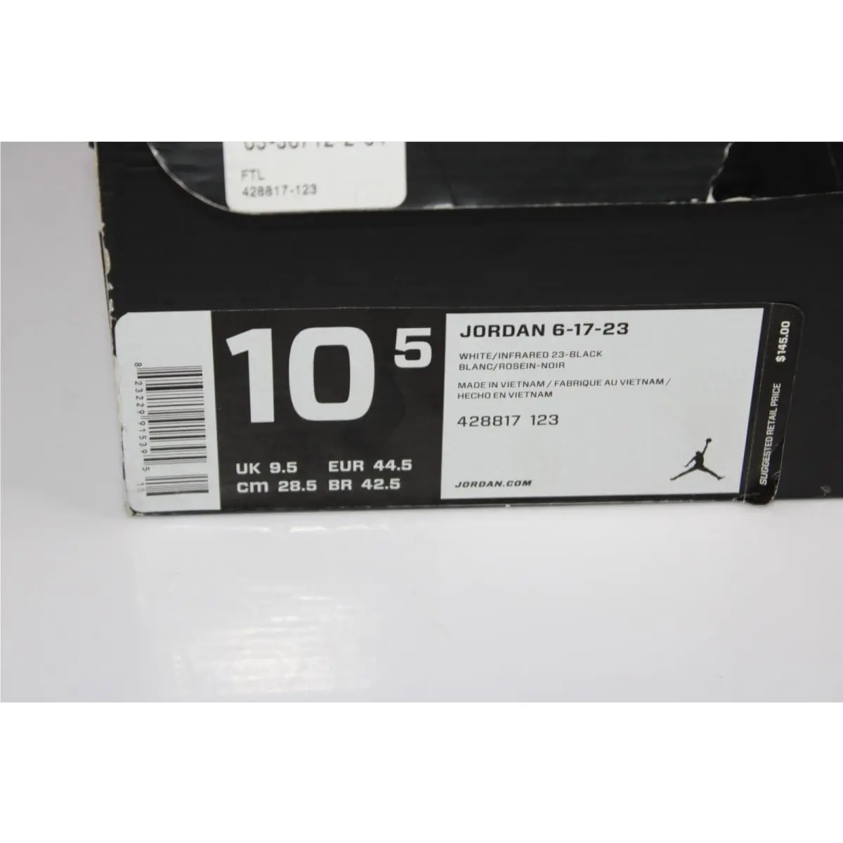 Nike shoes - Air Jordan 6-17-23 - Air - 428817-123 - White, Infared, Black, Manufacturer: White (UPC: 823229915517) 0