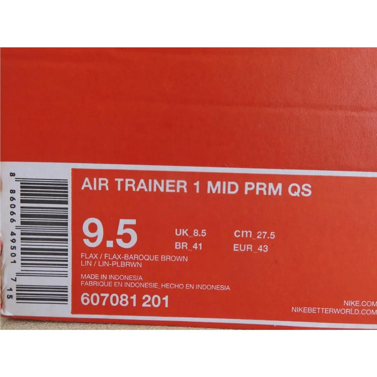 Nike shoes - Nike Air Trainer 1 Mid - 607081 201 - Brown (UPC: 886066495017) 6