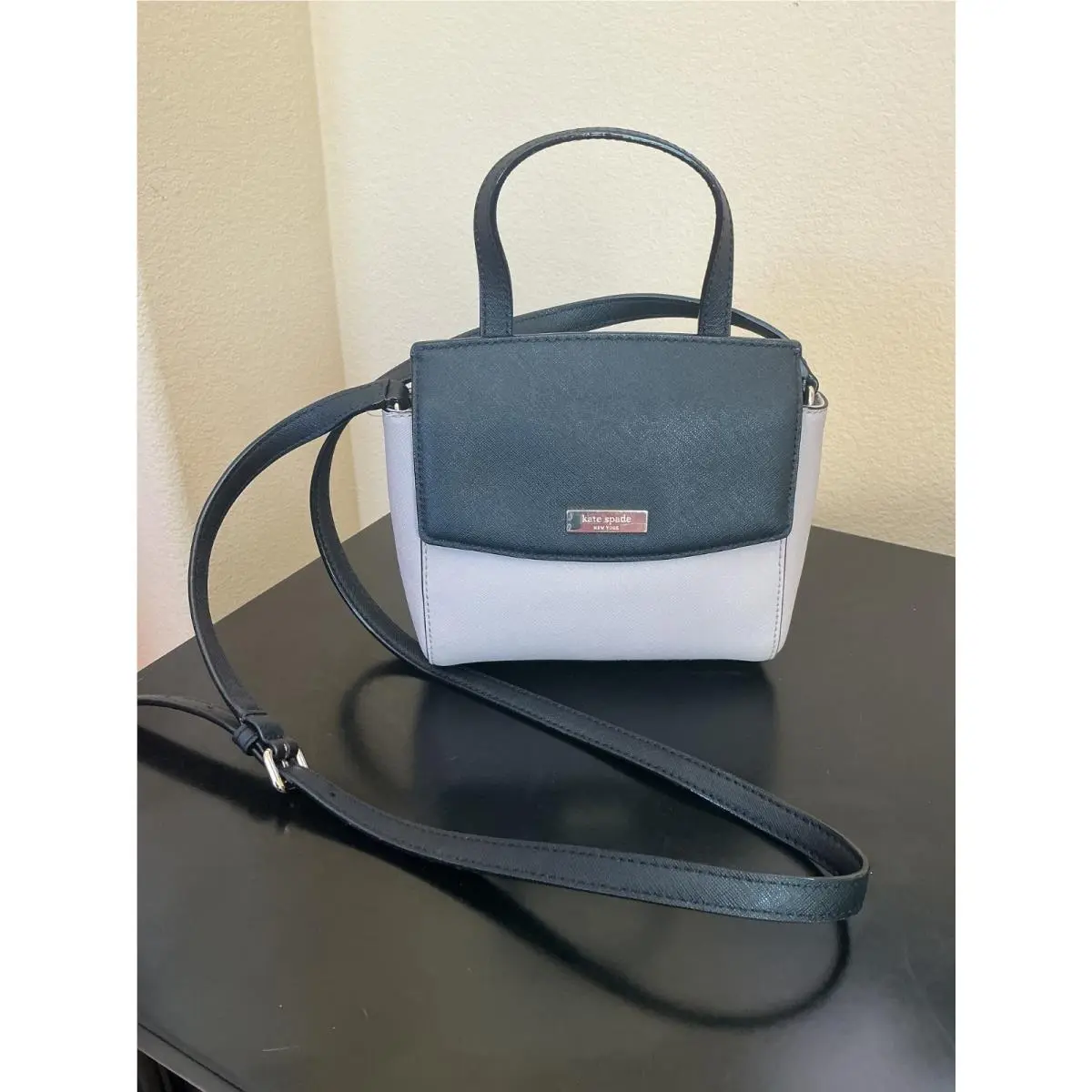 New York Handbags Totes Crossbody Camera Bag Luggage Tag Black & Tan by Kate Spade