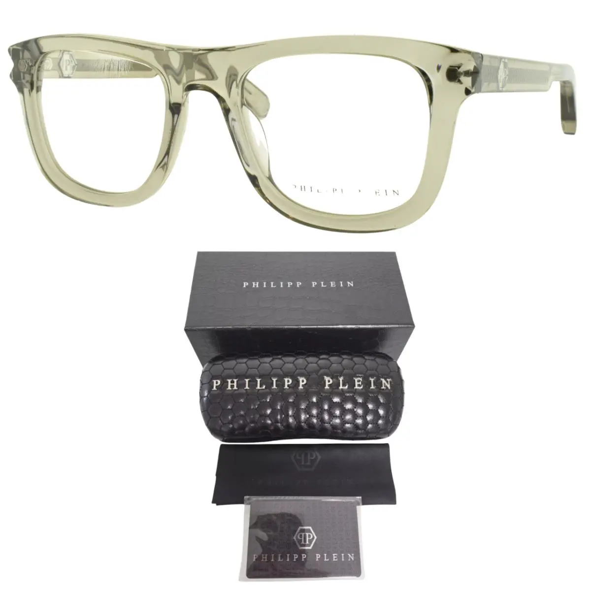 Philipp Plein VPP023V 03GU 51-21-145 Grey Square Full Rim Optical Frame