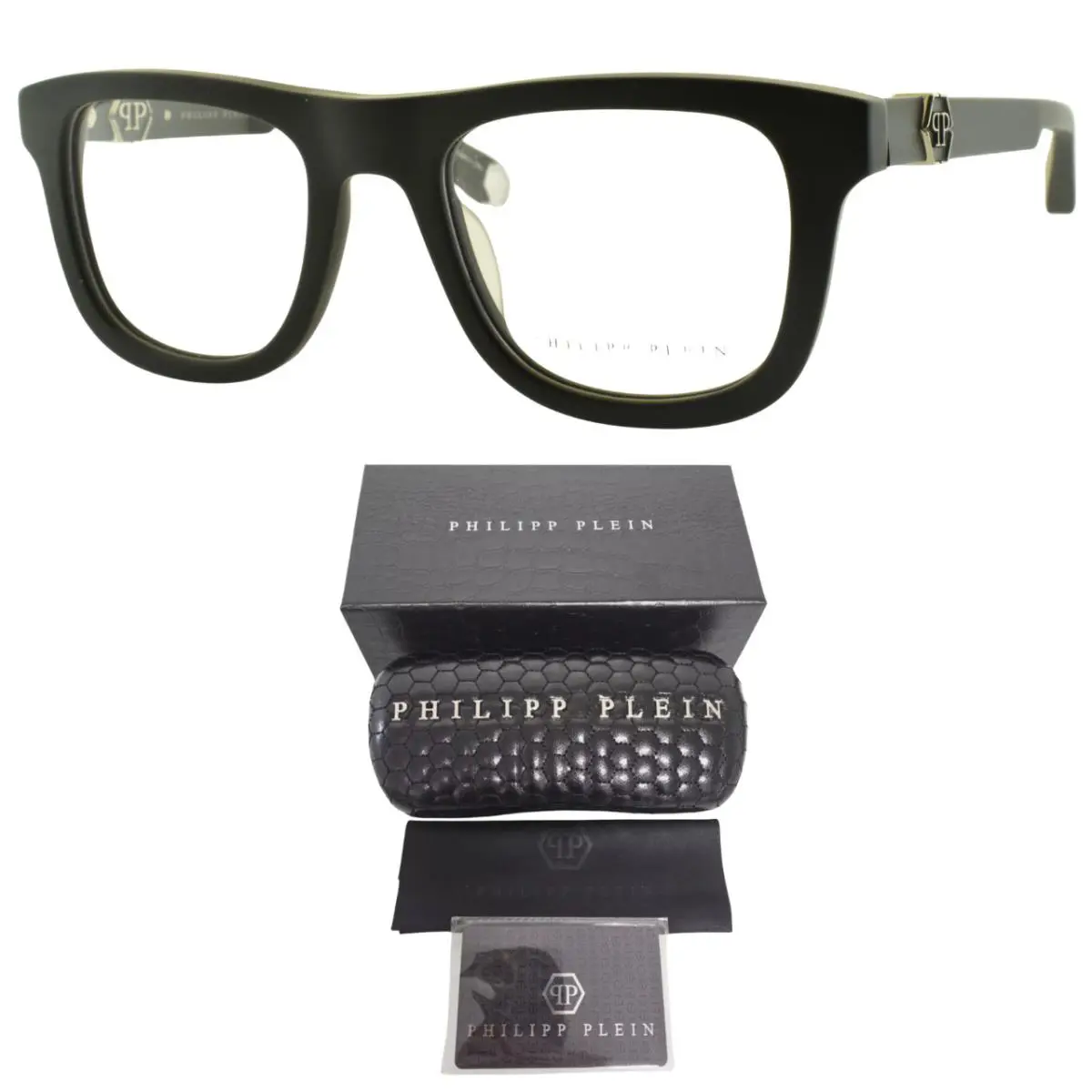 Philipp Plein VPP023M 0703 51-21-145 Black Square Full Rim Optical Frame
