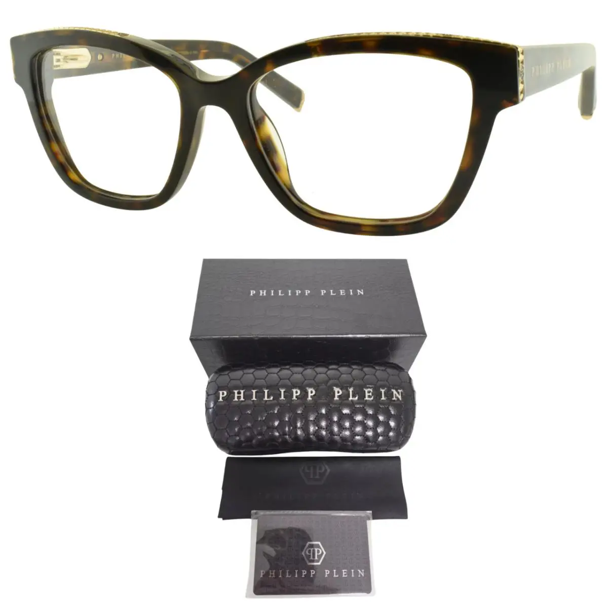 Philipp Plein VPP034S 0722 53-17-140 Dark Tortoise Square Full Rim Frame