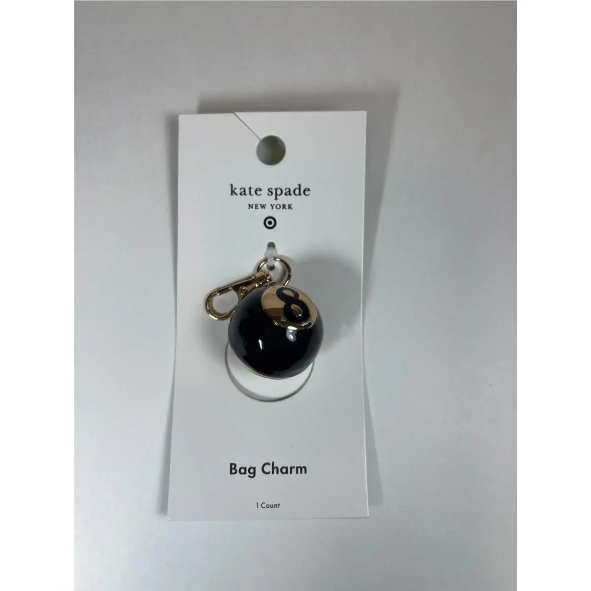 Kate Spade New York x Target 8 Ball Bag Charm Keychain Gold Black More Fries New