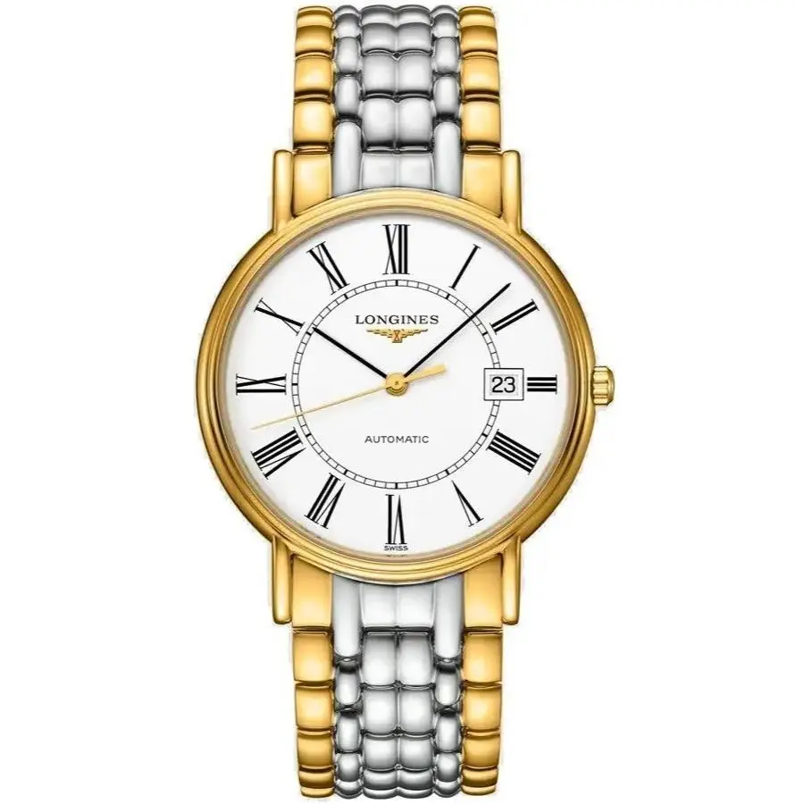 Longines Presence Automatic 38.5mm White Dial Two-tone Men`s Watch L4.921.2.11.7