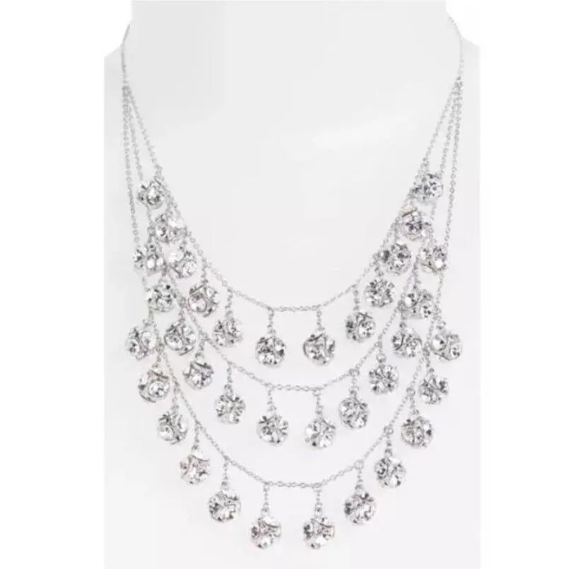 Kate Spade Mini Fringe Bib Silver Women`s Necklace W1246