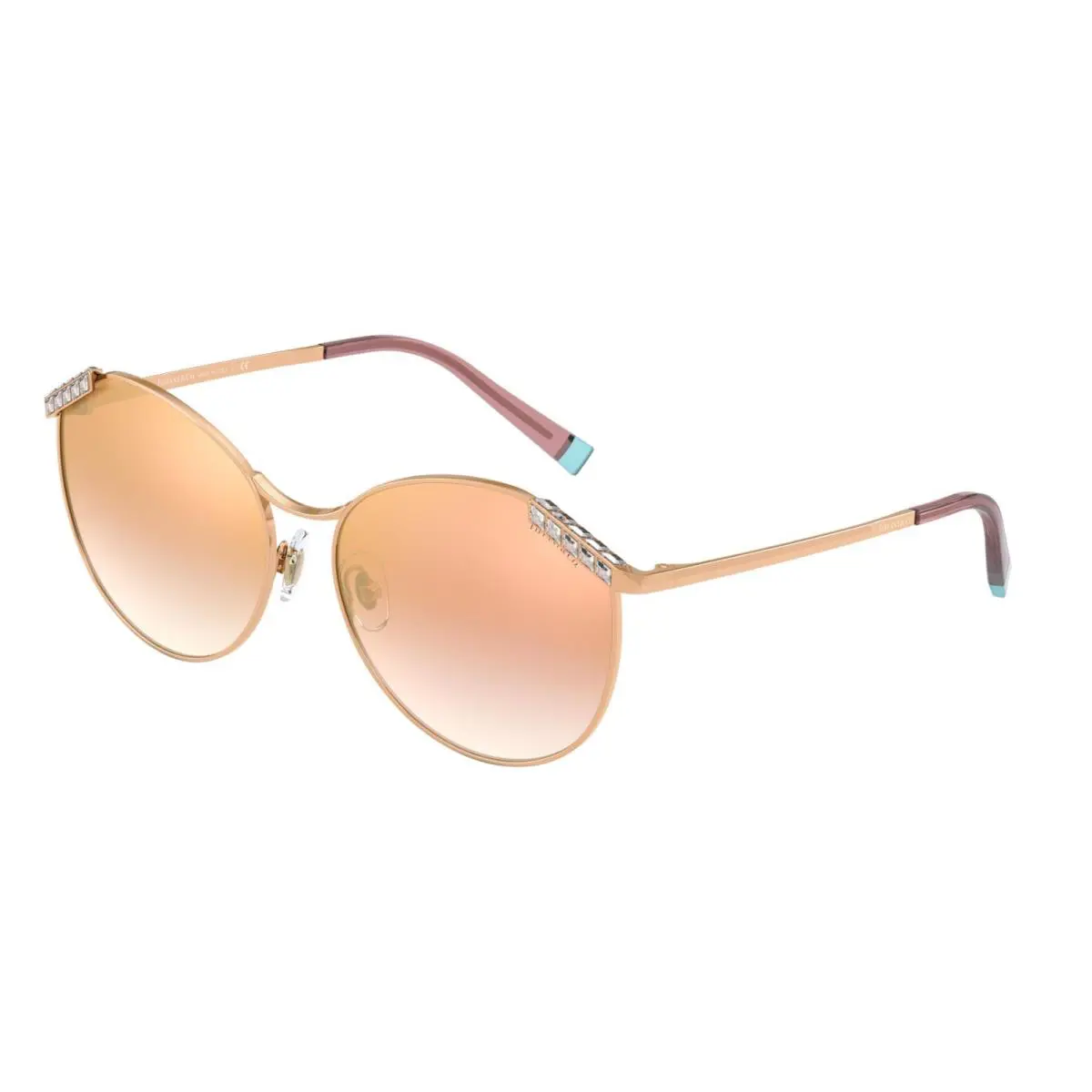 Tiffany Co TF3073B 61396F Rubedo Gold Sunglasses 59mm / /