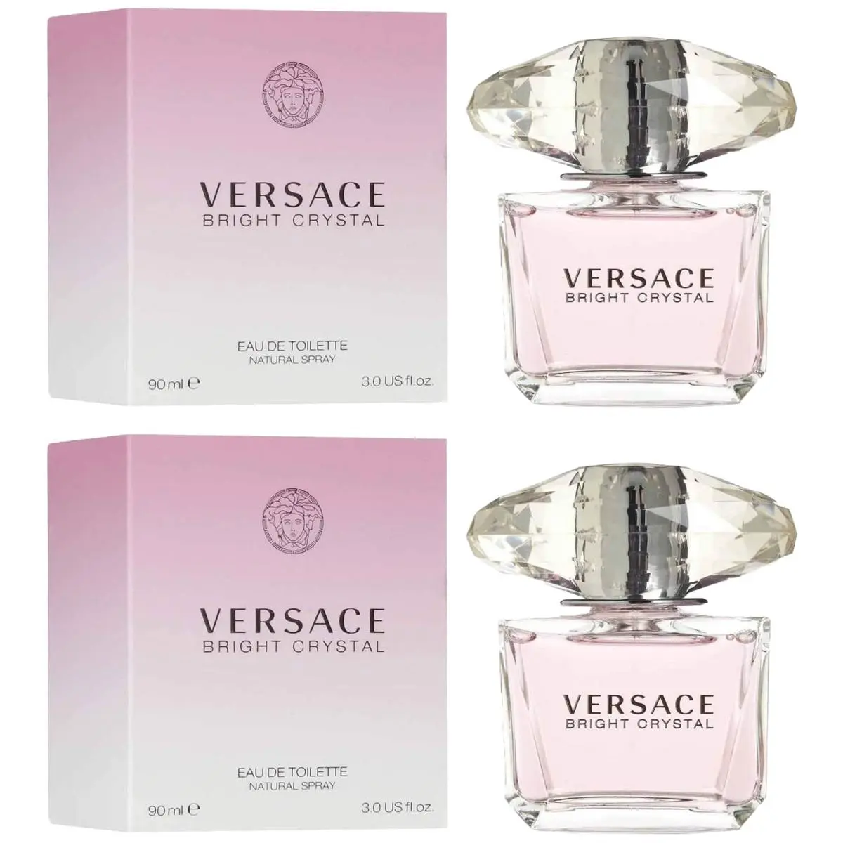 Versace Bright Crystal Eau de Toilette Spray For Women 3 Fl Oz