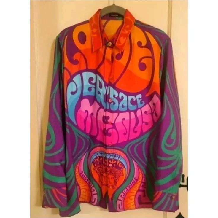 Auth.versace W/bag Medusa Music Silk Blouse Sz.small 4/6 US 40 EU Ret$1475