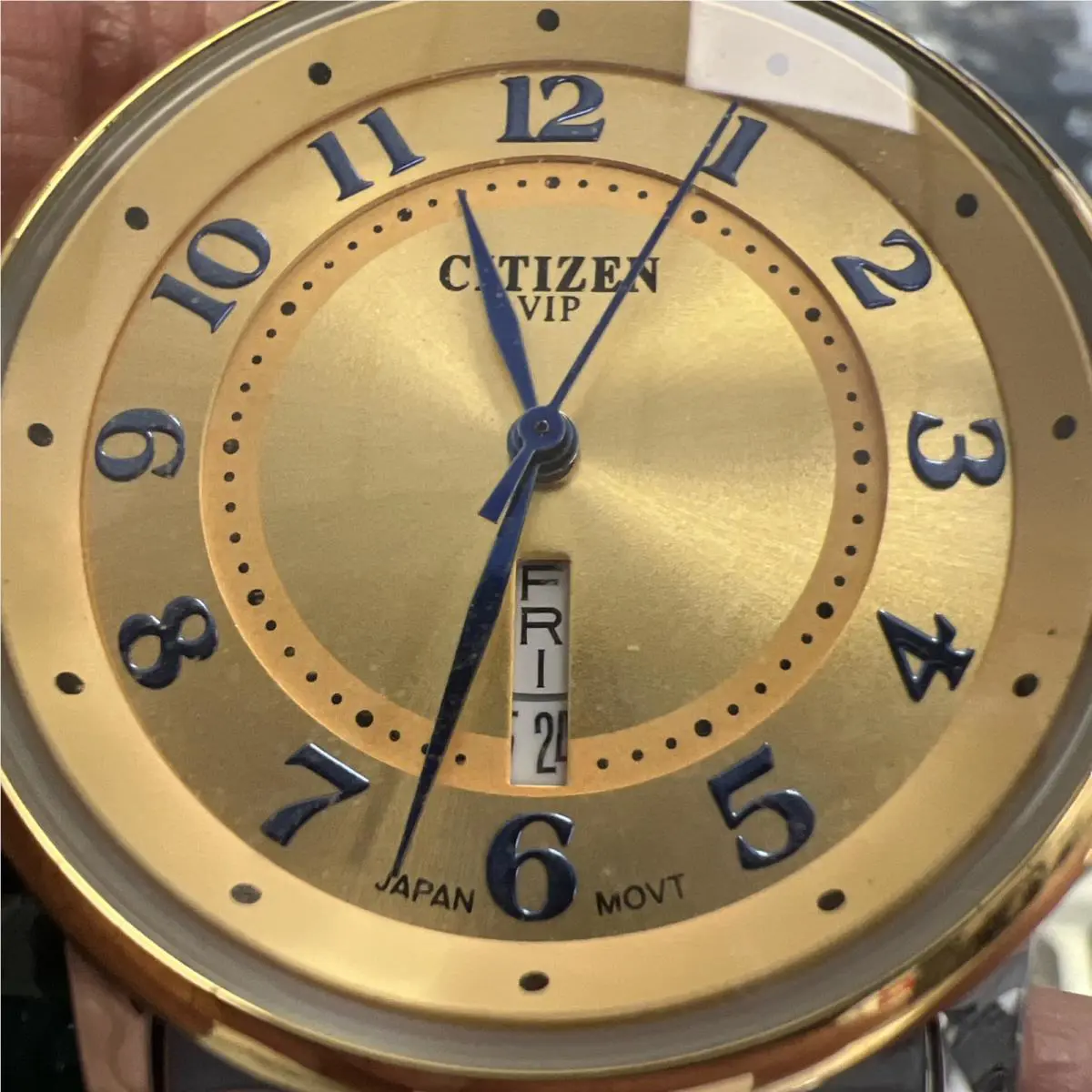 Citizen Quartz-champagne Dial Two-tone Men`s Watch E014-S042135 Large Number